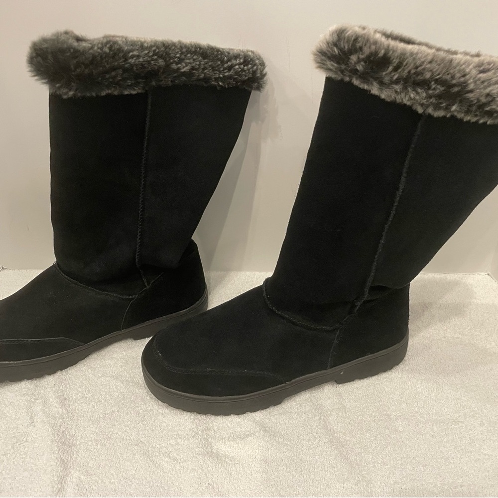 Women's Eclair Winter Black Fur-Lined Boots